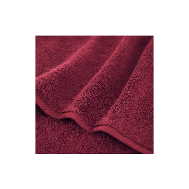 Ręcznik polski bawełniany- Bordo 70x140 Kiwi / 500gsm, faktura z bliska